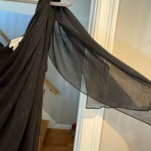 Julie Brown, one shoulder dress